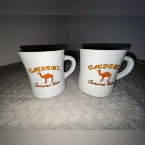 VTG Camel Cigarettes Genuine Taste Advertisement Restaurant Ware Coffee Mugs